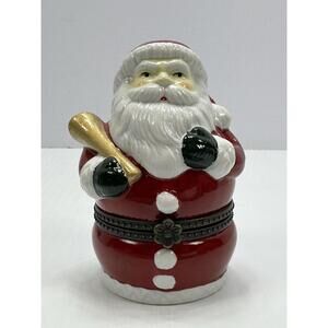 VINTAGE MR. CHRISTMAS 2005 ANIMATED PORCELAIN SANTA CLAUSE HORN MUSIC BOX‎ WORKS